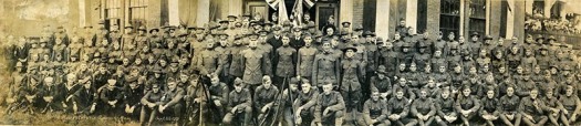 Portraits of War Spencer, Massachusetts WWI Veterans Return Home – 1919 – Panoramic Photo sm